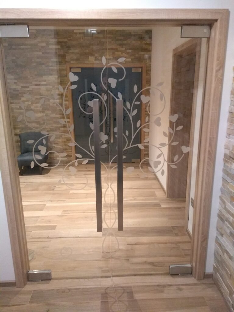 pískované sklo